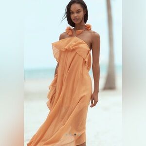 Anthropologie Halter Gauze Maxi Dress NWT